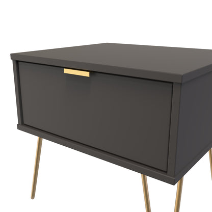 Hong Kong F Side Table Black 1 Drawer 58cm