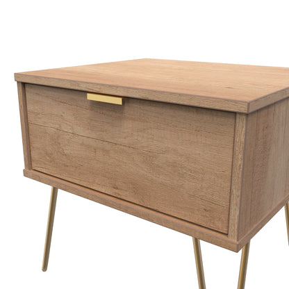 Hong Kong F Side Table Dark Oak 1 Drawer 40cm