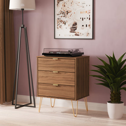 Hong Kong F Chest of Drawers Oak 3 Drawers 76cm