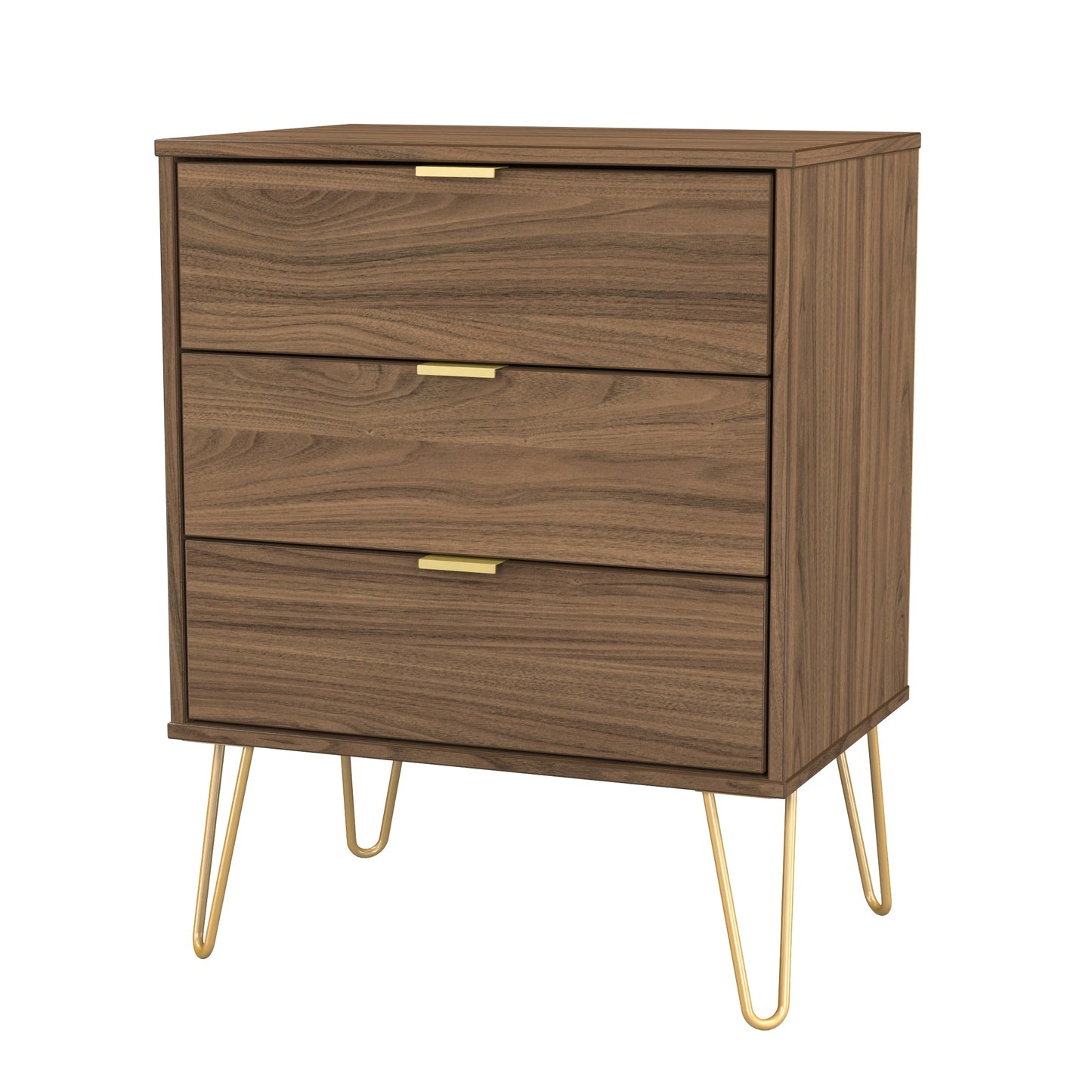 Hong Kong F Chest of Drawers Oak 3 Drawers 76cm