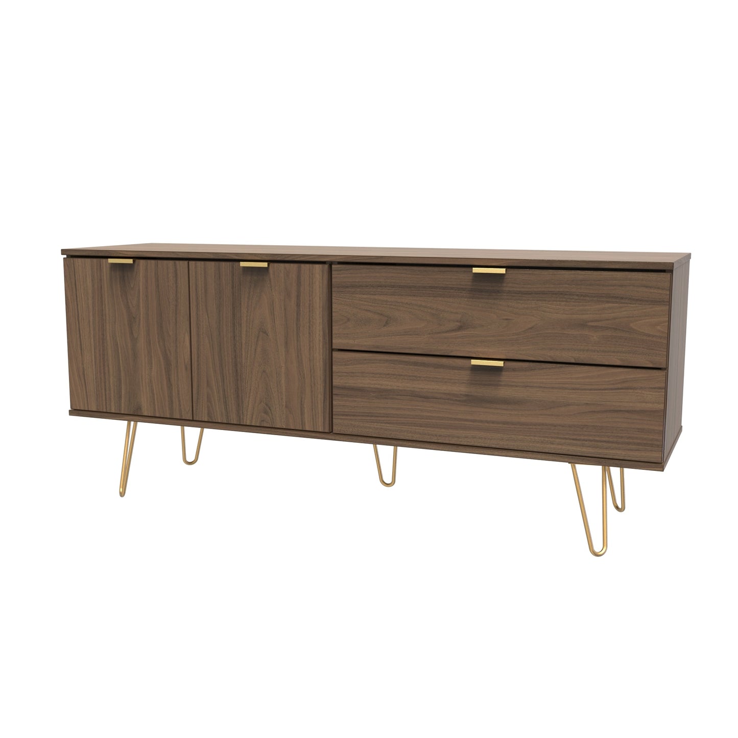 Hong Kong F Large Sideboard Oak 2 Doors 2 Drawers 40cm