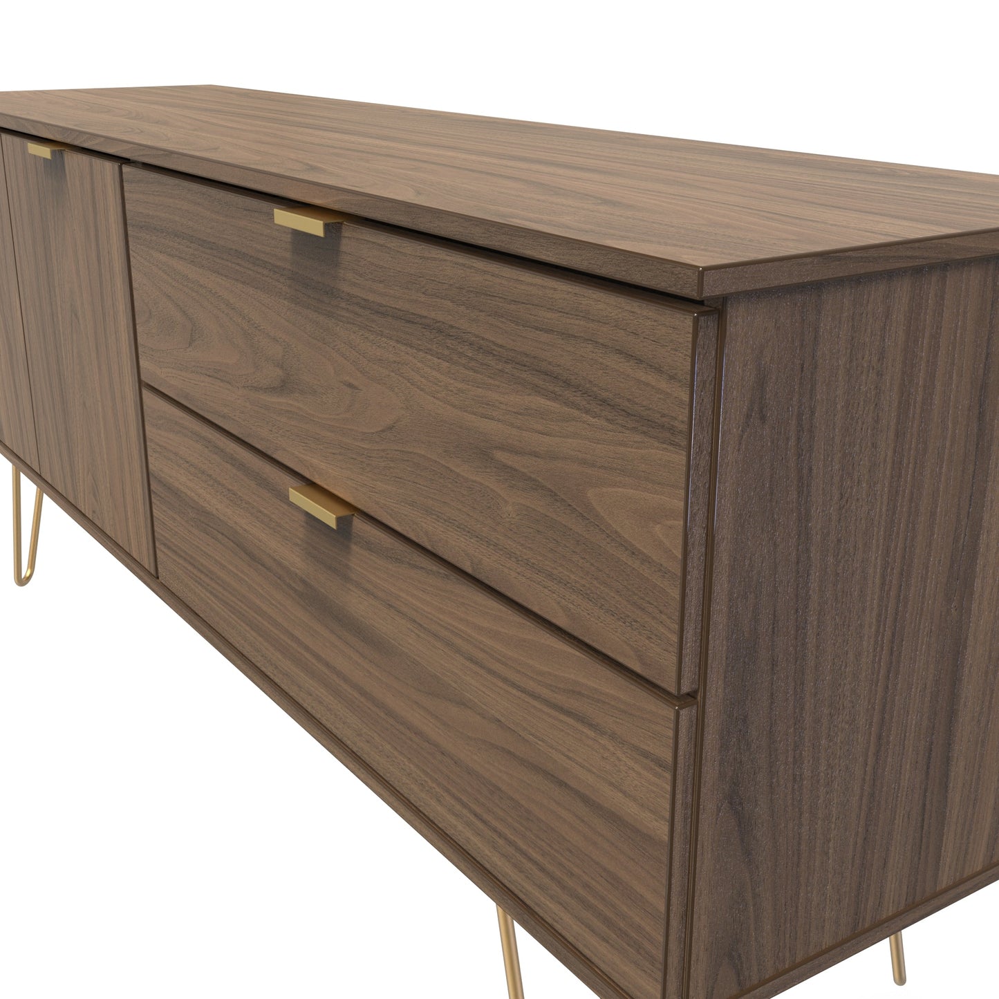 Hong Kong F Large Sideboard Oak 2 Doors 2 Drawers 40cm