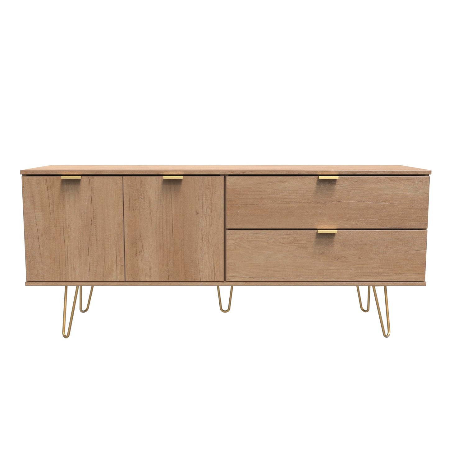 Hong Kong F Large Sideboard Dark Oak 2 Doors 2 Drawers 40cm