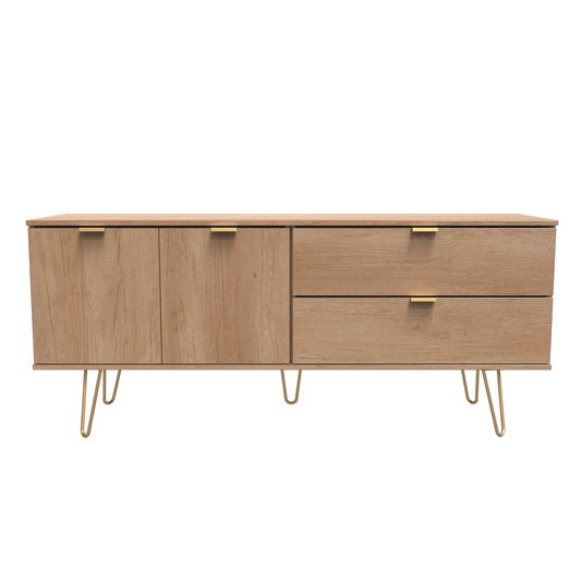 Hong Kong F Large Sideboard Dark Oak 2 Doors 2 Drawers 40cm