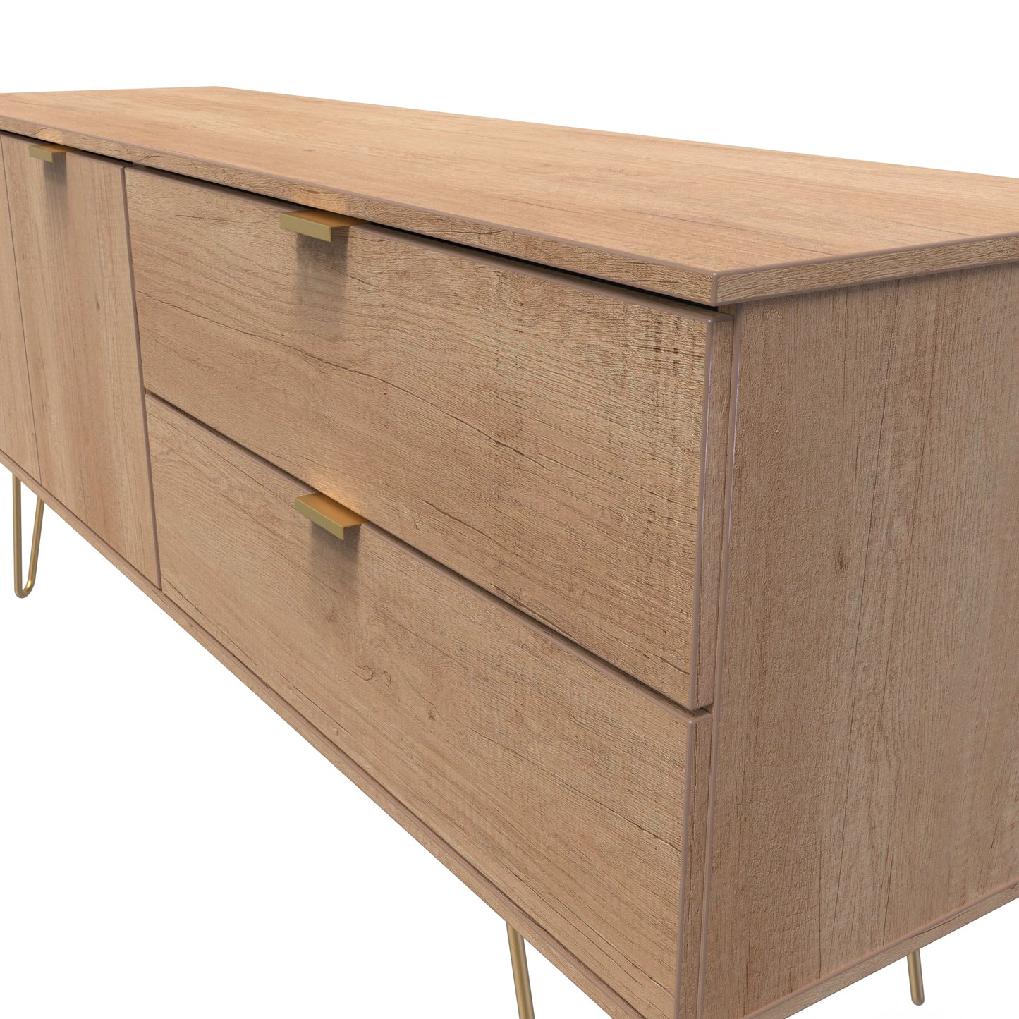 Hong Kong F Large Sideboard Dark Oak 2 Doors 2 Drawers 40cm