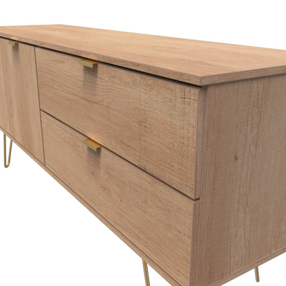 Hong Kong F Large Sideboard Dark Oak 2 Doors 2 Drawers 40cm