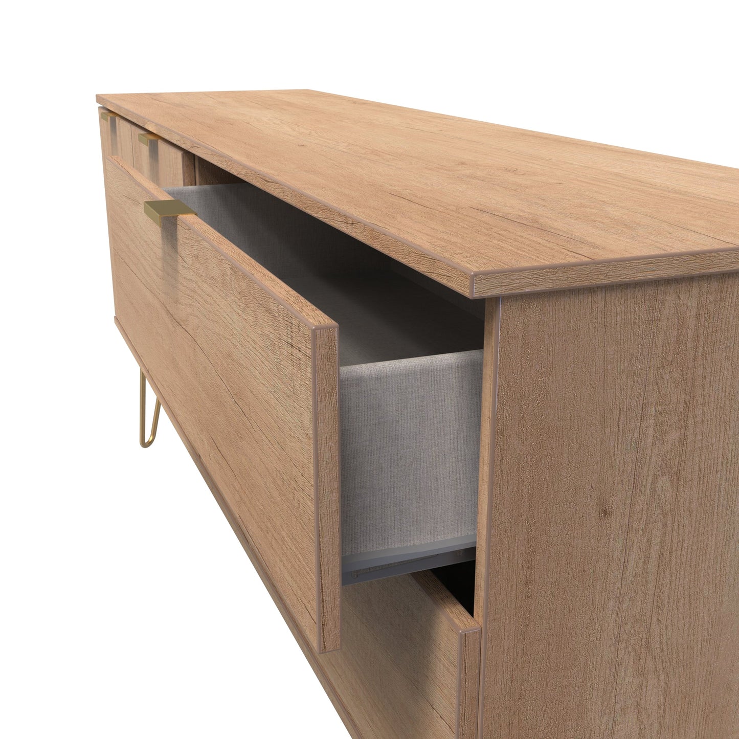 Hong Kong F Large Sideboard Dark Oak 2 Doors 2 Drawers 40cm