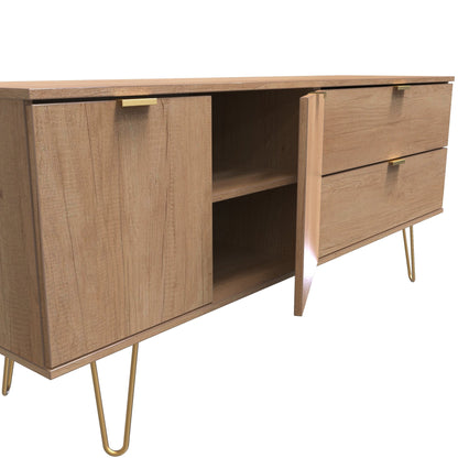 Hong Kong F Large Sideboard Dark Oak 2 Doors 2 Drawers 40cm