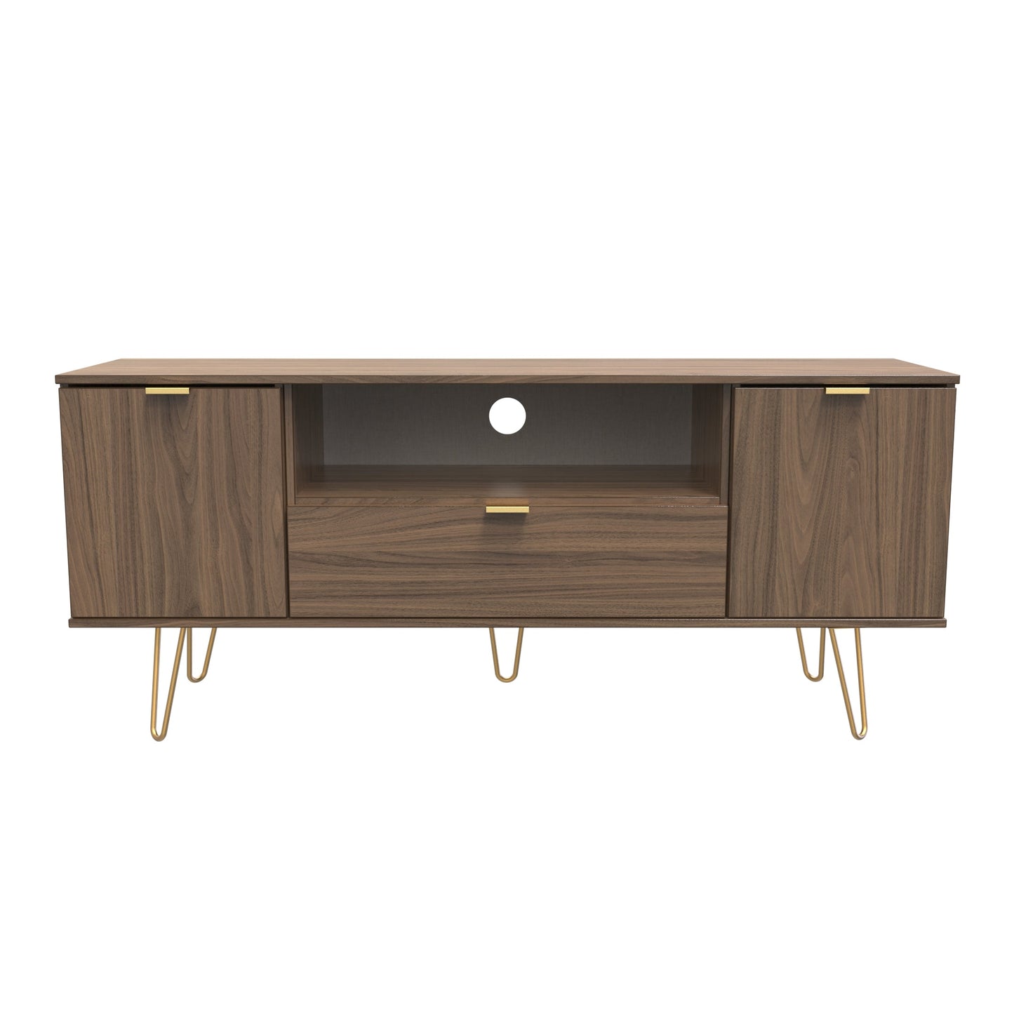 Hong Kong F TV Unit Oak 1 Shelf 1 Drawer 2 Doors 39cm