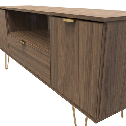 Hong Kong F TV Unit Oak 1 Shelf 1 Drawer 2 Doors 39cm