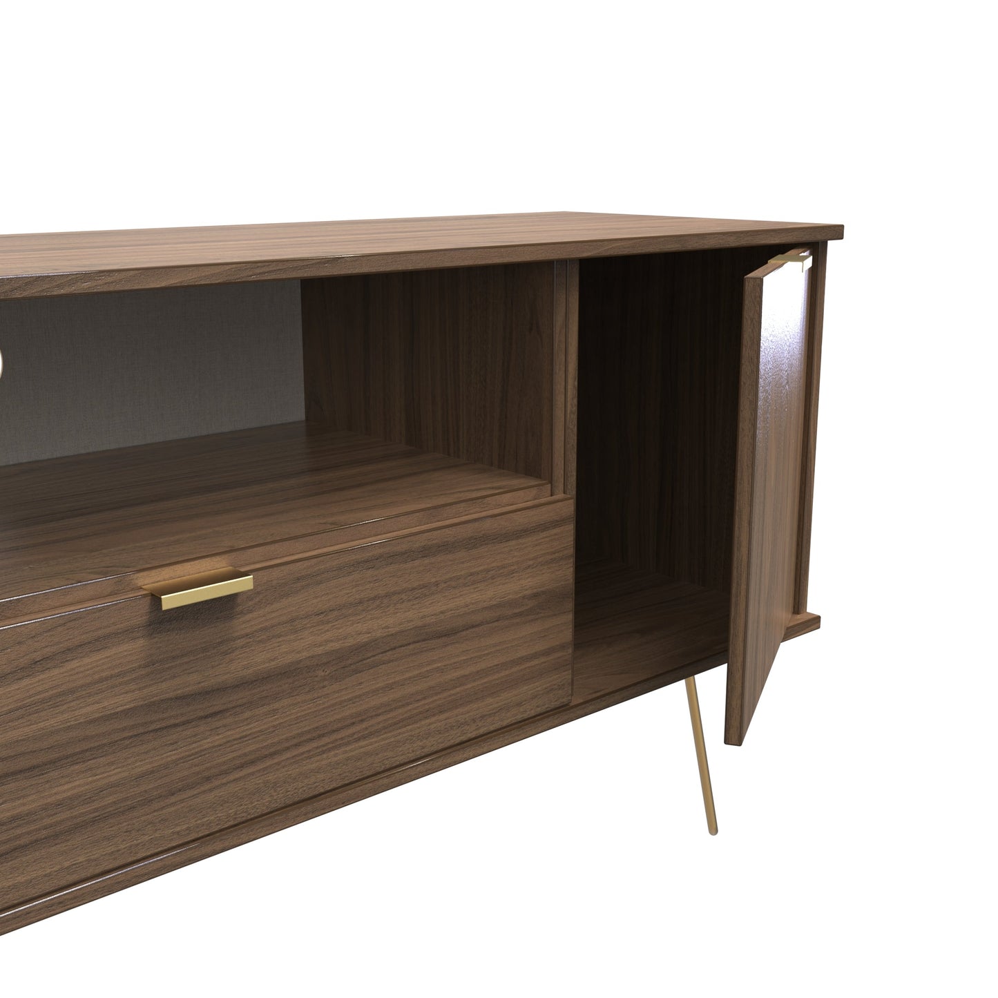 Hong Kong F TV Unit Oak 1 Shelf 1 Drawer 2 Doors 39cm