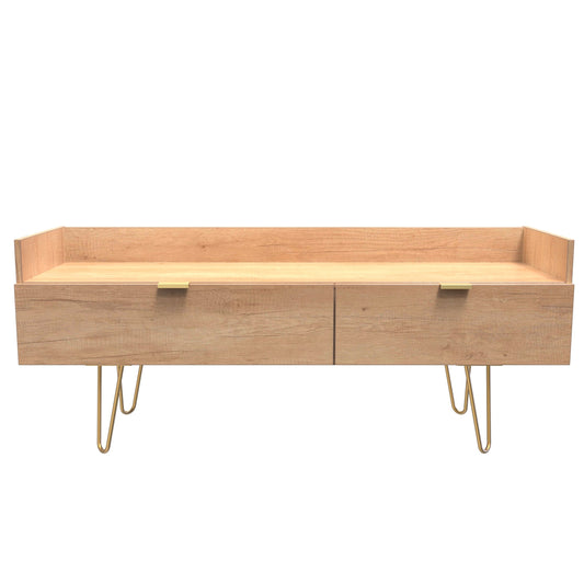 Hong Kong F TV Unit Dark Oak 2 Drawers 39cm