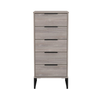 Hong Kong G Tall Tallboy Light Grey 5 Drawers 109cm