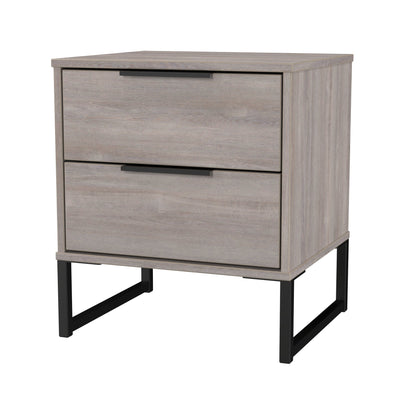 Hong Kong G Bedside Table Light Grey 2 Drawers 60cm
