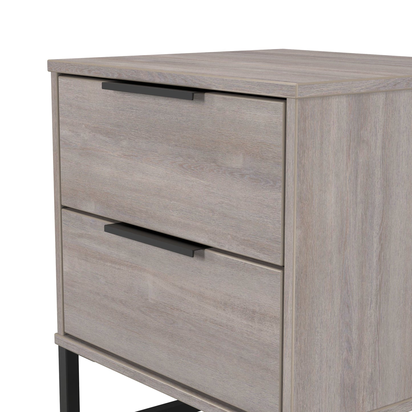Hong Kong G Bedside Table Light Grey 2 Drawers 60cm