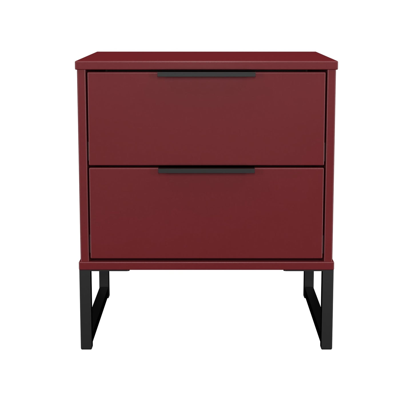 Hong Kong G Bedside Table Red 2 Drawers 60cm
