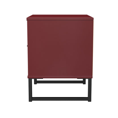 Hong Kong G Bedside Table Red 2 Drawers 60cm