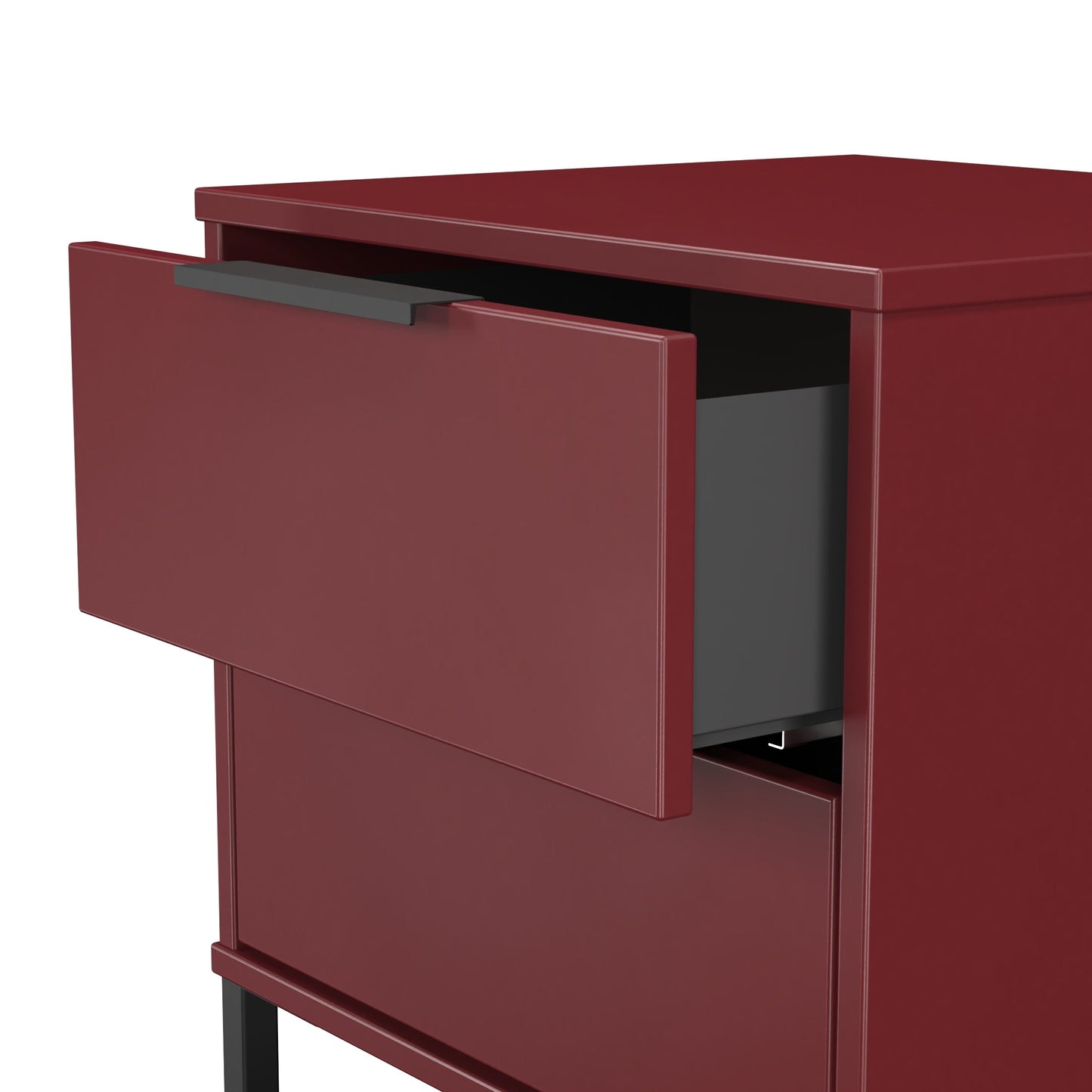 Hong Kong G Bedside Table Red 2 Drawers 60cm
