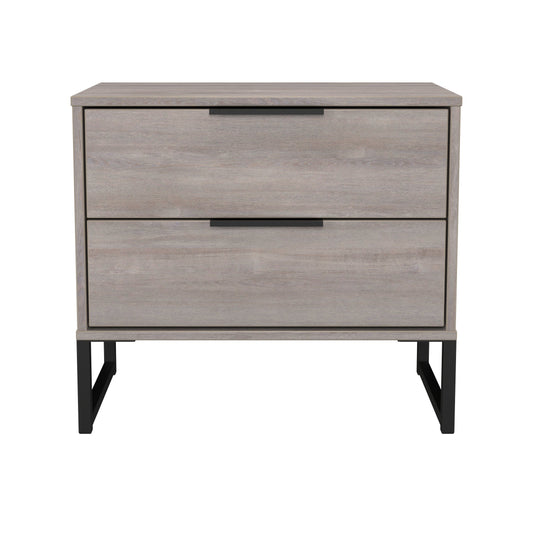 Hong Kong G Side Table Light Grey 2 Drawers 60cm