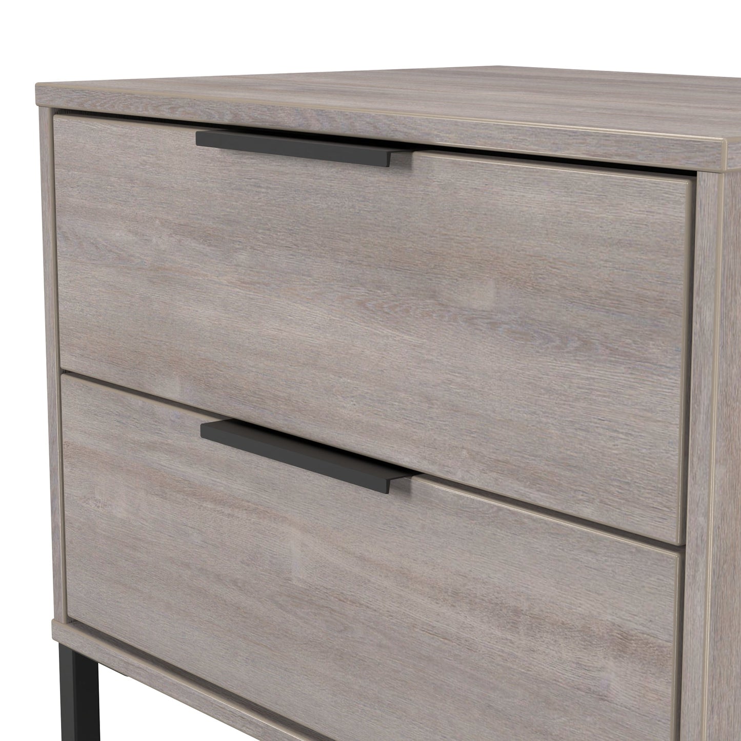 Hong Kong G Side Table Light Grey 2 Drawers 60cm