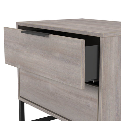 Hong Kong G Side Table Light Grey 2 Drawers 60cm