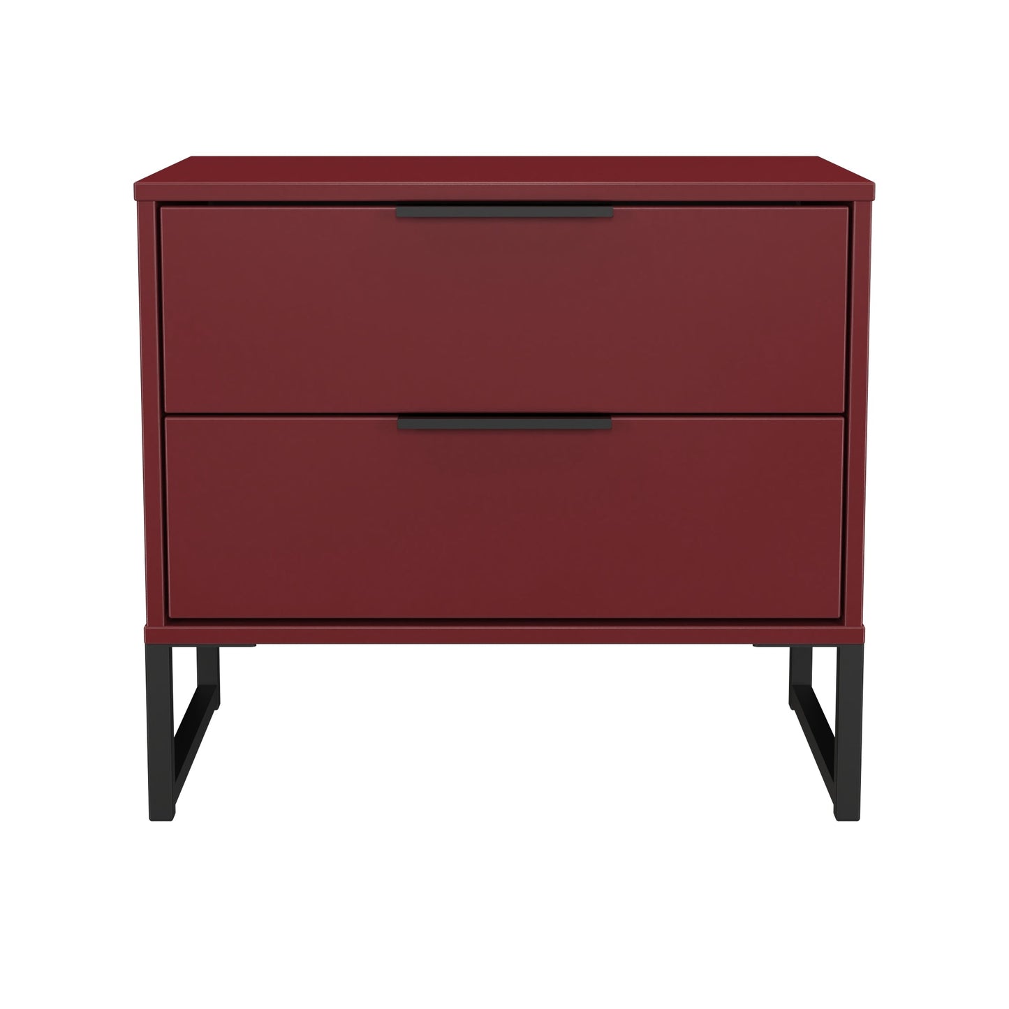 Hong Kong G Side Table Red 2 Drawers 60cm
