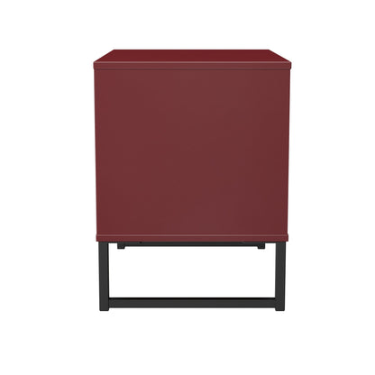 Hong Kong G Side Table Red 2 Drawers 60cm