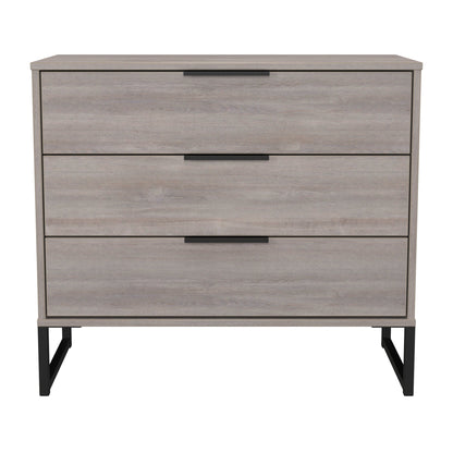 Hong Kong G Chest of Drawers Light Grey 3 Drawers 77cm