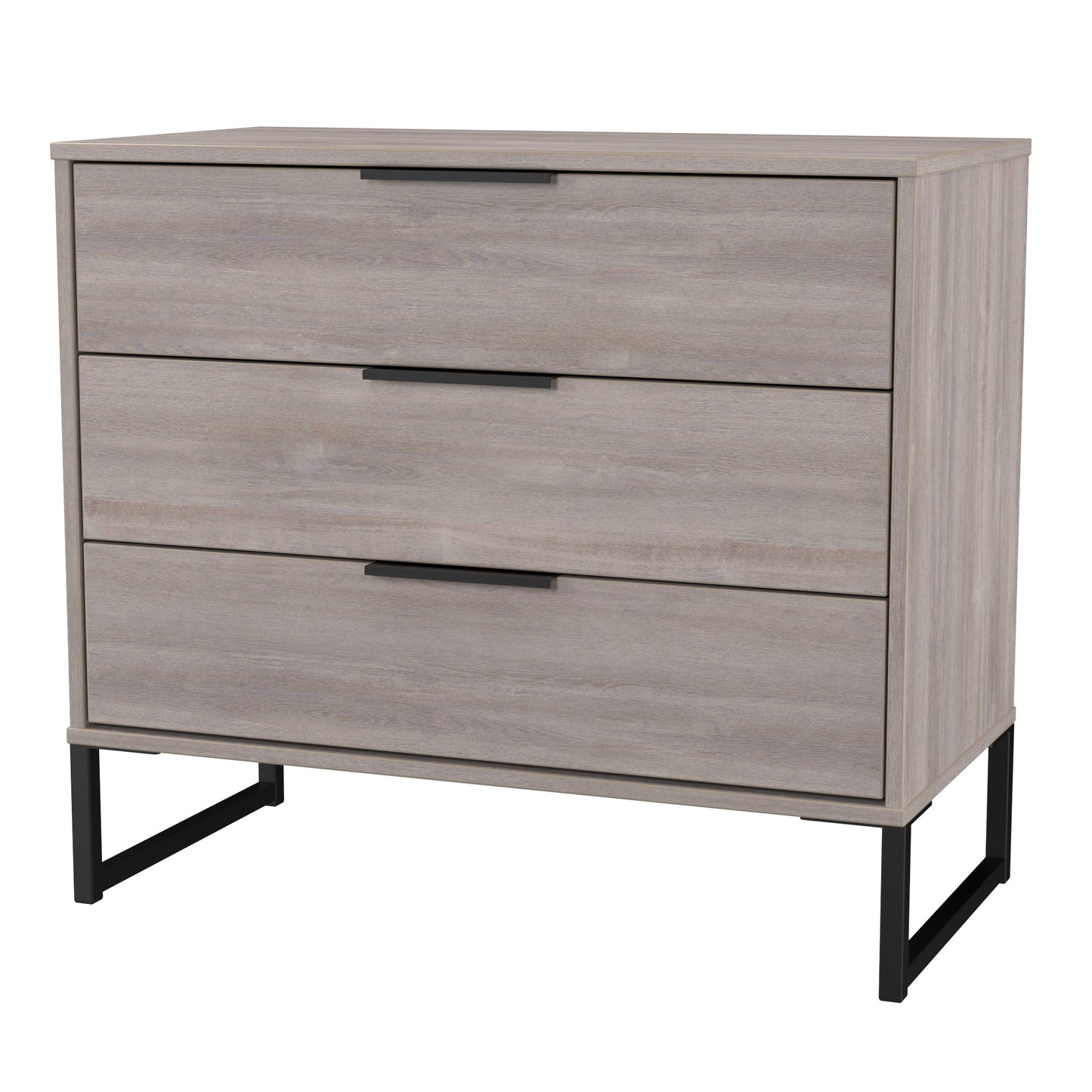 Hong Kong G Chest of Drawers Light Grey 3 Drawers 77cm