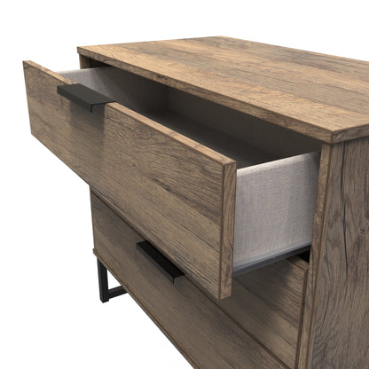 Hong Kong G Chest of Drawers Oak 3 Drawers 77cm