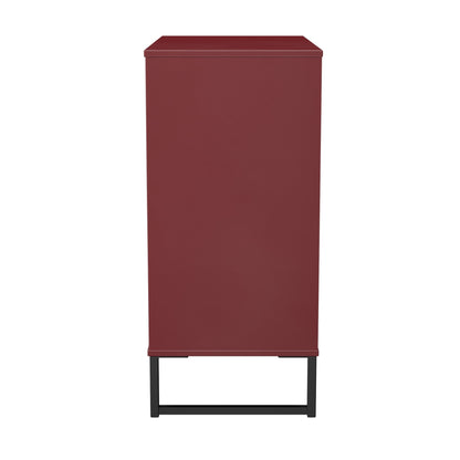Hong Kong G Chest of Drawers Red 4 Drawers 93cm