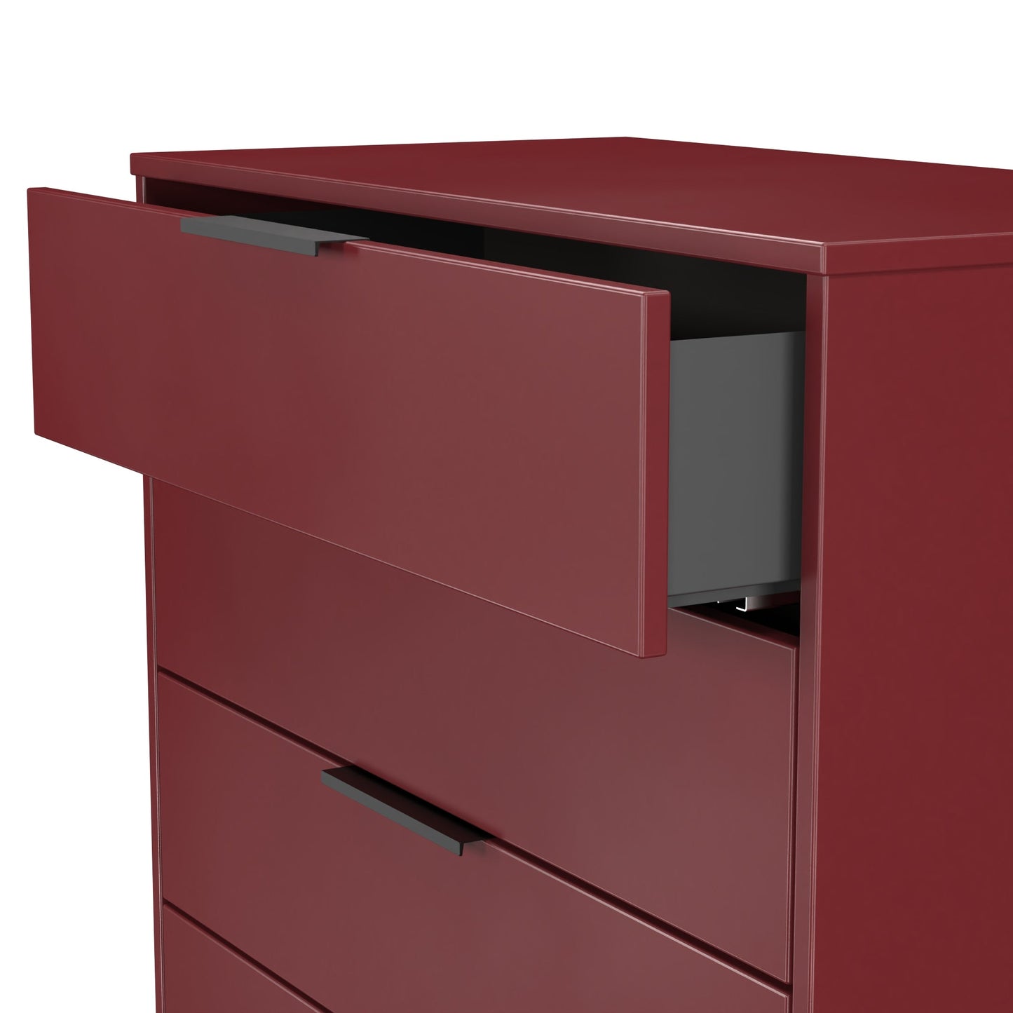 Hong Kong G Chest of Drawers Red 4 Drawers 93cm