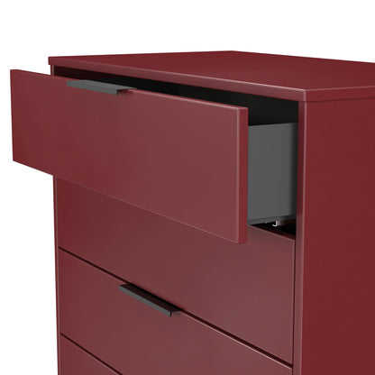 Hong Kong G Chest of Drawers Red 4 Drawers 93cm
