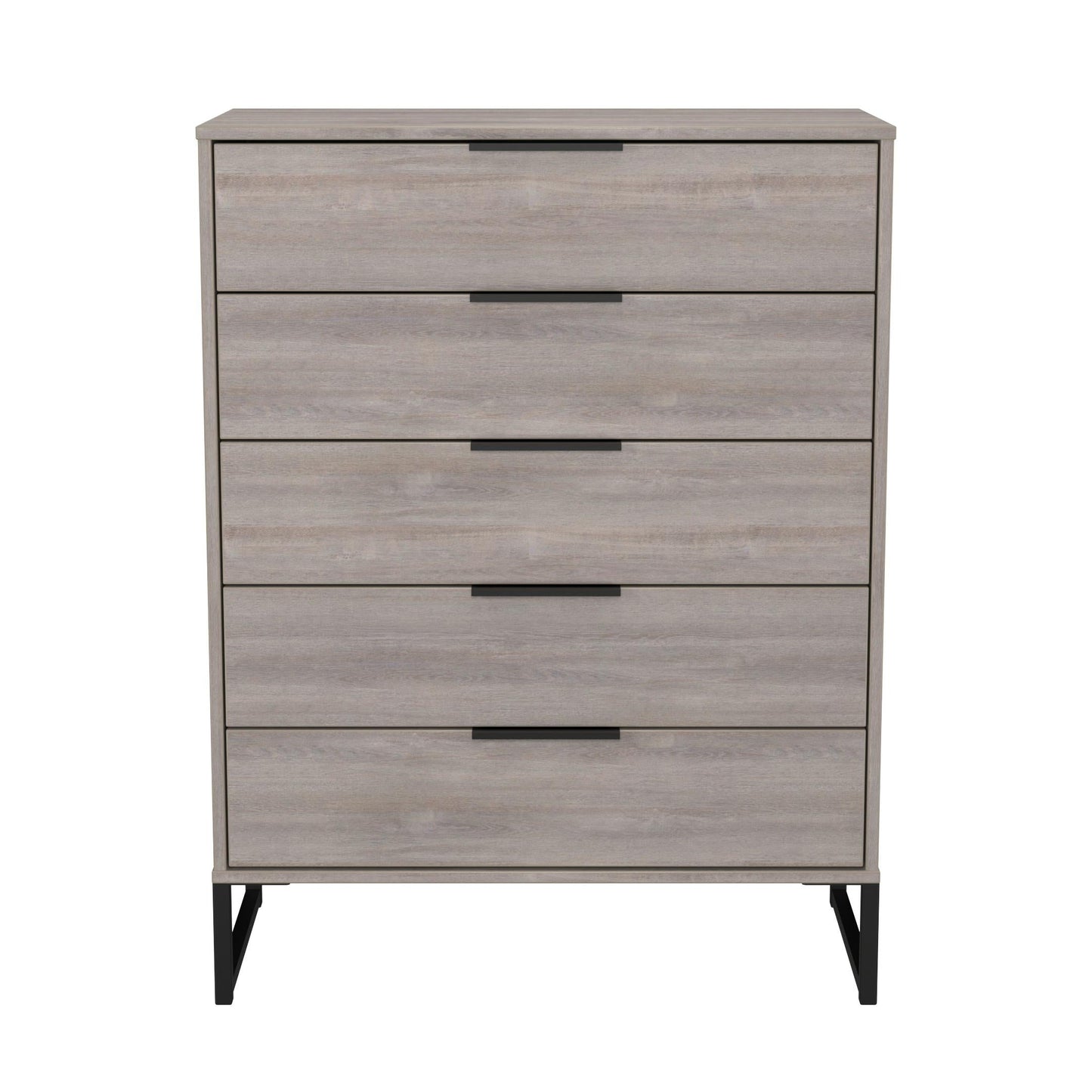 Hong Kong G Tall Chest of Drawers Light Grey 5 Drawers 109cm