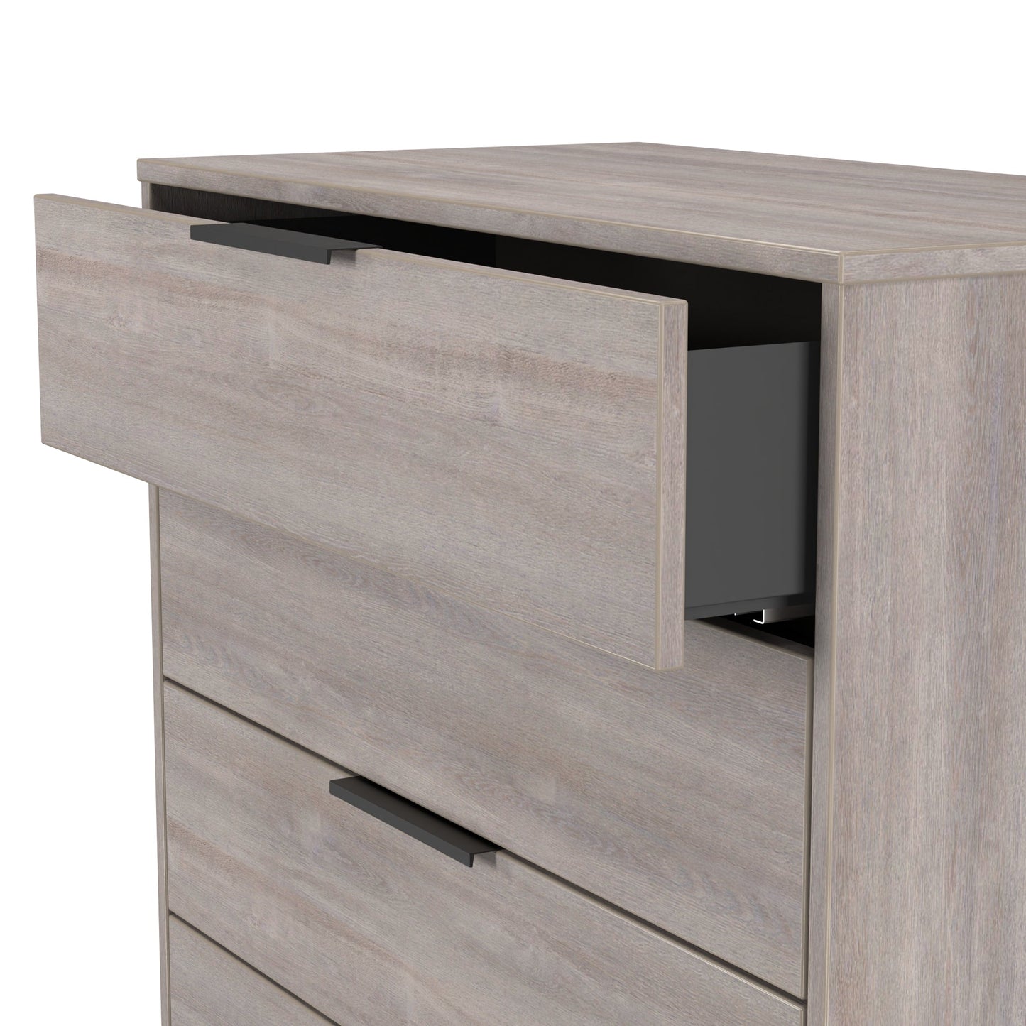 Hong Kong G Tall Chest of Drawers Light Grey 5 Drawers 109cm