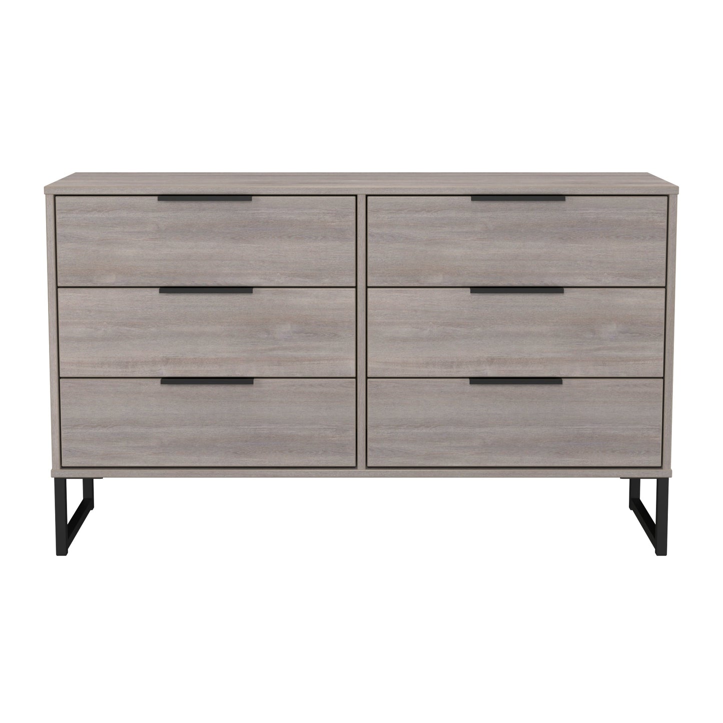 Hong Kong G Large Chest of Drawers Light Grey 6 Drawers 115cm