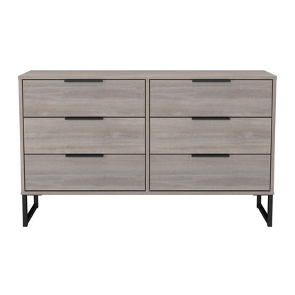 Hong Kong G Large Chest of Drawers Light Grey 6 Drawers 115cm