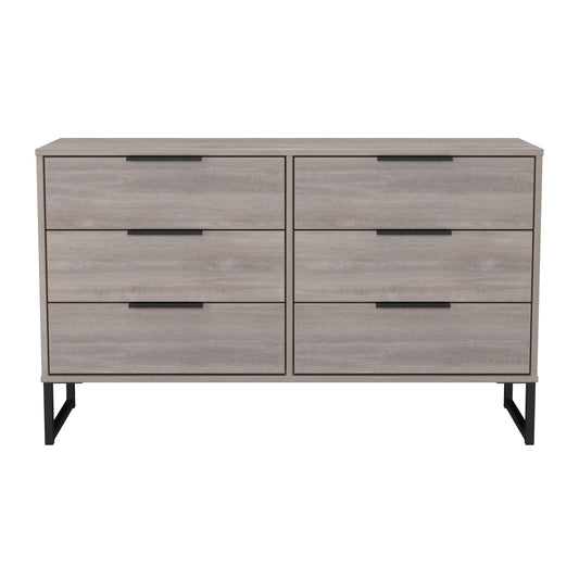 Hong Kong G Large Chest of Drawers Light Grey 6 Drawers 115cm