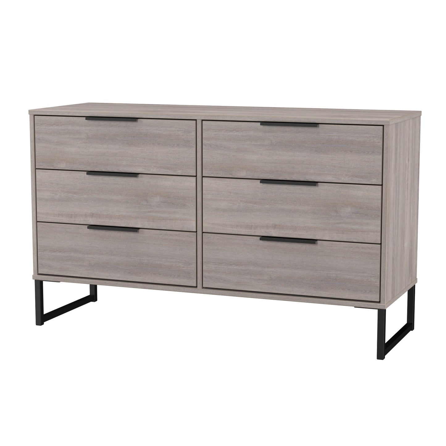 Hong Kong G Large Chest of Drawers Light Grey 6 Drawers 115cm
