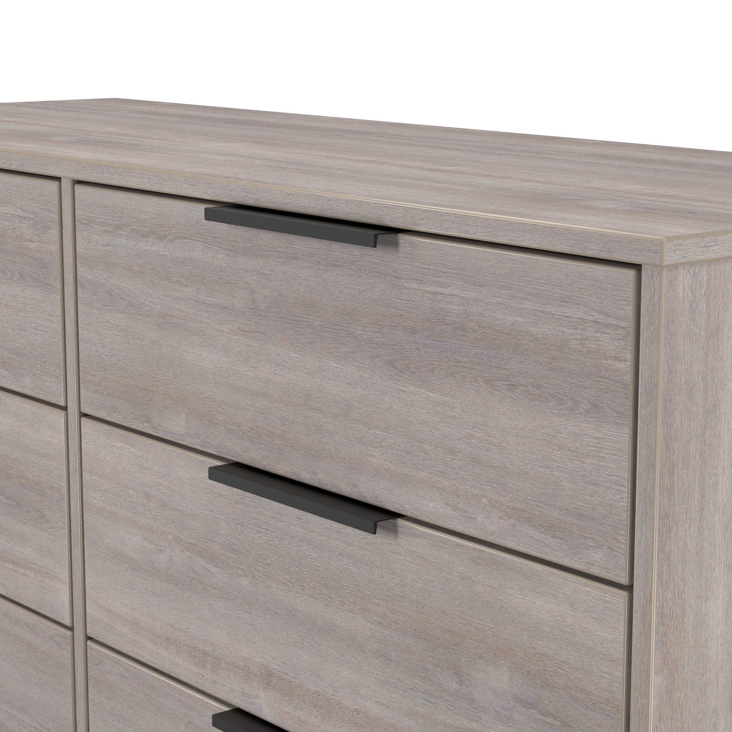 Hong Kong G Large Chest of Drawers Light Grey 6 Drawers 115cm