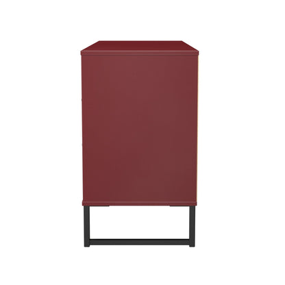 Hong Kong G Large Chest of Drawers Red 6 Drawers 115cm