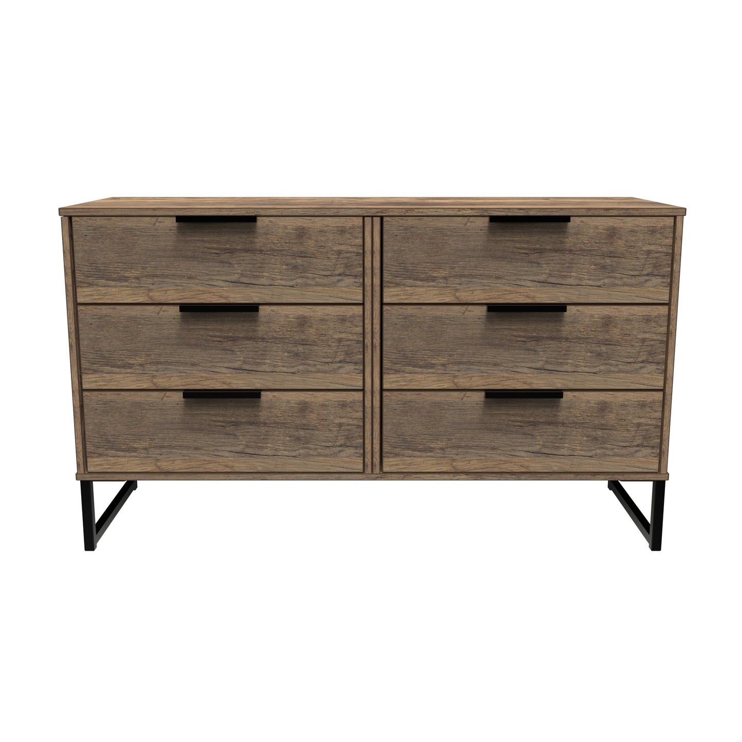 Hong Kong G Large Chest of Drawers Oak 6 Drawers 115cm