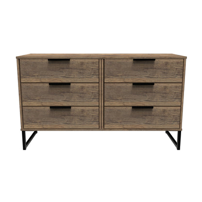 Hong Kong G Large Chest of Drawers Oak 6 Drawers 115cm