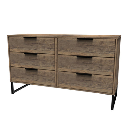 Hong Kong G Large Chest of Drawers Oak 6 Drawers 115cm