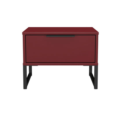 Hong Kong G Bedside Table Red 1 Drawer 45cm