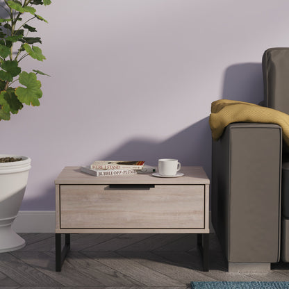 Hong Kong G Side Table Light Grey 1 Drawer 58cm