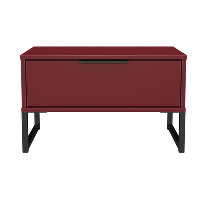 Hong Kong G Side Table Red 1 Drawer 58cm