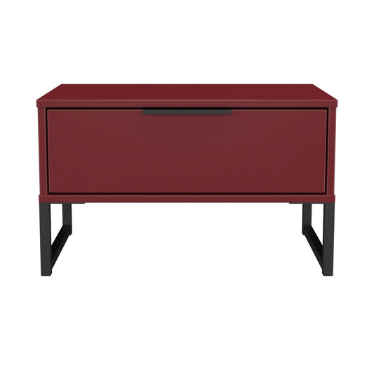 Hong Kong G Side Table Red 1 Drawer 58cm