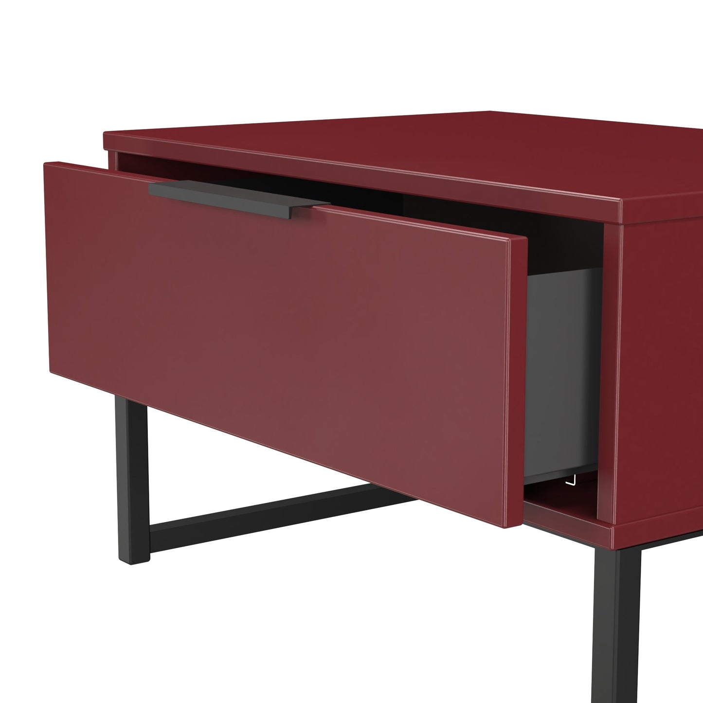 Hong Kong G Side Table Red 1 Drawer 58cm