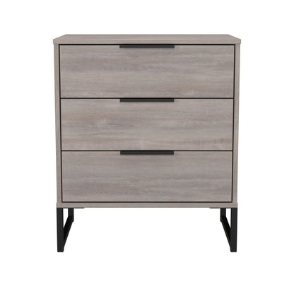 Hong Kong G Chest of Drawers Light Grey 3 Drawers 76cm